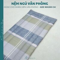 Nệm trải sàn văn phòng gấp gọn, Nệm đơn KimHome cho học sinh, sinh viên họa tiết cá tính 74x180 cm
