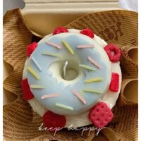 Nến Bánh kem donut 2 tầng