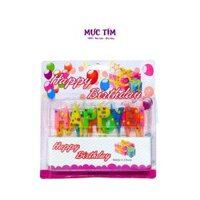 Nến chữ Happy birthday chấm bi