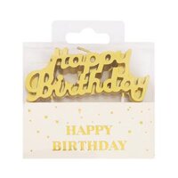 NẾN CHỮ HPBD VÀNG VIẾT LIỀN