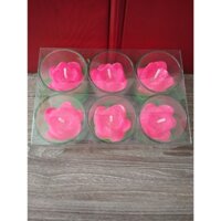 Nến cốc SEN màu Hồng VT-75  ( 1 hộp / 3 cặp )