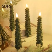 Nến LED cây thông Noel SDFG, Đèn nến điện chạy bằng pin không cháy, Mô phỏng sáp Paraffin trang trí bàn với bộ điều khiển từ xa Đèn bầu không khí Bữa tối