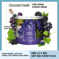 Nến ly 3 bấc sáp đậu nành Goose Creek 411g - Tuscan Vineyard