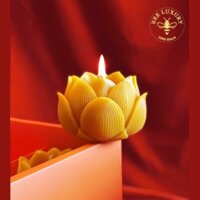 Nến sáp ong Liên hoa nhỡ cháy 24h