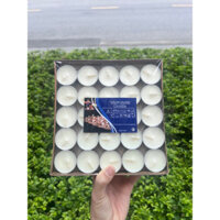 Nến tealight bơ sáp 100 viên/hộp (LOẠI 1) dùng cho hâm nóng đồ ăn, không mùi không khói