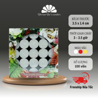 Nến Tealight VIVIAN Vivian Vu's Candles Size 3.7x1.4cm Hộp 100 Viên