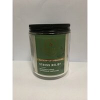 Nến thơm 1 bấc thư giãn Bath & Body Works Aromatherapy Stress Relief Eucalyptus + Spearmint 198g