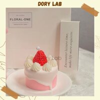 Nến Thơm Bánh Dâu Tây Chóp Kem, Quà Tặng Ý Nghĩa - Dory Lab