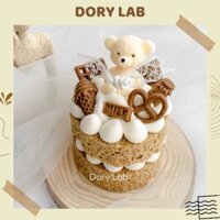 Nến Thơm Bánh Kem Gấu 2 Tầng Quà Tặng Độc Đáo - Dory Lab