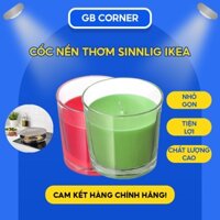 Nến thơm cốc thủy tinh SINNLIG IKEA 3 mùi (táo và lê, đỏ mâm sôi, Cherry hồng tươi)