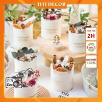 Nến Thơm Handmade TiTi Decor Hương Thơm Bốn Mùa, Hoa Khô Tự Nhiên Trang Trí Nhà Cửa