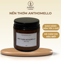 Nến thơm HARMONY CANDLE - Anthomello 100ml mùi thơm kết hợp của hoa thược dược, bạch đậu khấu mang lại cảm giác dễ chịu