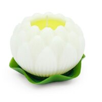 Nến thơm hoa sen lớn đổi màu đèn LED Miss Candle FTRAMART EDC0436 (Trắng)