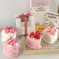 Nến Thơm Hộp Quà Sáng Tạo Sinh Nhật Hàn Quốc Trái Tim Cô Gái Quà Tặng Phòng Ngủ Trang Trí Bánh Kem Dâu Tây