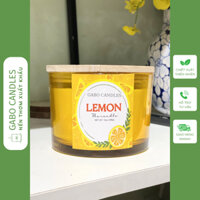Nến thơm hương chanh Lemon, Nến thơm thư giãn Gabo candle, 16oz A82