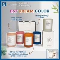 Nến Thơm Hương Tự Nhiên Hũ Sơn Mờ Cao Cấp BST DREAM COLOR First Sight khử mùi, trang trí decor size lớn 250gr