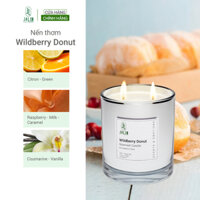 Nến thơm JALIN hương Wildberry Donut - Làm từ sáp ong thiên nhiên và sáp đậu nành - Giúp thơm phòng, thư giãn