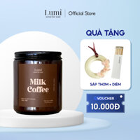 Nến thơm Lumi cao cấp sáp đậu nành Milk Coffee 250g, 120g