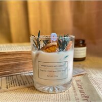 Nến thơm ly thư giãn hỗ trợ ngủ ngon tone cam pastel 180GR