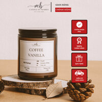 Nến Thơm Mùi Hương Coffee Vanilla Cà Phê Vani Sữa Mabbie Candle Hũ 100 gram/ 220 gram