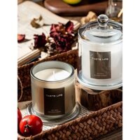 Nến thơm ô long đào trắng, sáp đậu nành, hỗ trợ giấc ngủ, cốc thủy tinh không khói cho nam nữ, quà tặng hương trà xanh tre.