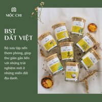 Nến Thơm Phòng Mộc Chi Bộ Sưu Tập Đất Việt Cốc thuỷ tinh 150G an toàn, giúp thư giãn