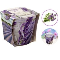 Nến thơm thư giãn Bartek Lavender Kiss 115g - nụ hoa oải hương, hỗ trợ khử mùi, không khói (giao mẫu ngẫu nhiên)