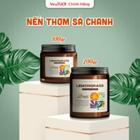 Nến Thơm Tinh Dầu Sả Chanh Lemongrass VINA TƯƠI 100g & 200g Mùi Xả Đuổi Muỗi Và Côn Trùng