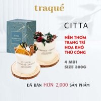 Nến thơm trang trí phong cách hoa khô thảo mộc - BEAN PASTE