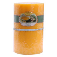 Nến thơm trụ tròn D10H15 Miss Candle MIC0246 10 x 15 cm Vàng nhạt, hương sả chanh