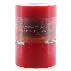 Nến thơm trụ tròn D7H10 Miss Candle MIC0260 - 7x10 cm
