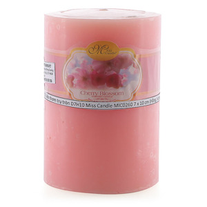 Nến thơm trụ tròn D7H10 Miss Candle MIC0260 - 7x10 cm