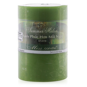 Nến thơm trụ tròn D7H10 Miss Candle MIC0260 - 7x10 cm