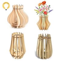 [Neo] Bộ xây dựng bình hoa xếp hình bằng gỗ 3D liền mạch Bộ sở thích thủ công bằng gỗ DIY phù hợp cho cửa hàng cà phê Trang trí phòng ngủ [VN]