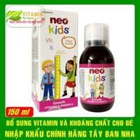 Neo Kids Growth bổ sung vitamin tổng hợp cho bé | Nhập khẩu chính hãng Tây Ban Nha