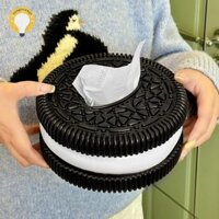 [Neo] Sáng Tạo Mới Big Oreo Hộp Giấy Stall Bàn Ăn Hộp Đựng Khăn Giấy Gốm Ánh Sáng Sang Trọng Nhà Phòng Khách Trang Trí Máy Tính Để Bàn [VN]