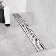 Neodrain Linear Shower Drain 36-Inch with Removable Wave Pattern Grate,Professional Brushed 304 Stainless Steel Rectangle Shower Floor Drain Manufa...