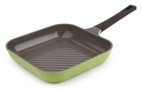 Neoflam 11" Ceramic Nonstick Square Grill Pan, Avocado Green