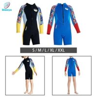 Neoprene Wetsuit Trẻ Em Giữ Nhiệt Lặn Đồ Bơi Tay Dài Chống Nắng Dây Kéo Phía Trước Wetsuit Bé Trai Cho Thể Thao Dưới Nước Kayaking