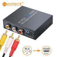 Neoteck RCA to HDMI Converter AV to HDMI Adapter AV to HDMI Video Converter 1080P RCA Composite CVBS Adapter Support PAL/NTSC with USB Charge Cable and 1.5m AV Cable for PC Xbox PS3 TV STB VHS VCR Camera DVD