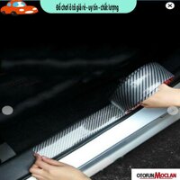 Nẹp bước chân carbon chống trây xước cho xế yêu bản rộng 3cm-5cm-7cm phù hợp xe ô tô Sub suv - Rộng 5cm