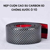 Nẹp carbon 5D chống va đập cốp xe, nẹp bước chân