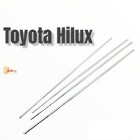 Nẹp chân kính HILUX 2016 2017 2018 2019 2020 mạ điện INOX sáng bóng gắn ốp trang trí làm đẹp viền kính cửa xe ô tô TOYOTA cao cấp