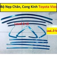 Nẹp Chân Kính, Nẹp Cong Kính Xe Toyota Vios 2025-2014 Hàng Inox Cao Cấp