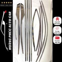 Nẹp Chân Kính, Viền Cong Kính Inox Toyota Veloz Avanza 2022 2023 Chất Liệu Inox Sáng Bóng, Trang trí viền kính cửa xe