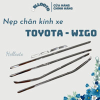 Nẹp chân kính xe Toyota Wigo 2023 chất liệu Inox, trang trí cửa xe đẹp