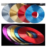 Nẹp chỉ viền bánh xe, nẹp chống xước lazang xe hơi,cao su dán viền trang trí bánh ô tô cuộn 8m chất lượng cao