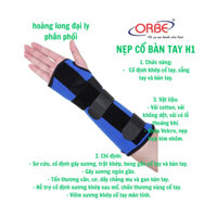 Nẹp cổ bàn tay H1 ORBE Cố định gãy xương trật khớp bong gân cổ tay và bàn tay (Chính hãng)