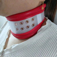 Nẹp cổ cố định sử dụng tại nhà, tay áo thoáng khí, chỉnh sửa cột sống cổ, cổ áo người lớn, điều chỉnh độ cao, phiên bản mỏng cho nam và nữ [yfs]