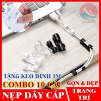 Nẹp Dây Cáp Máy Tính Dây Điện Trang Trí Nhỏ Gọn Keo 3M Dính Chắc Chắn nẹp đi dây mạng dán tường bàn ghế Cuulongstore